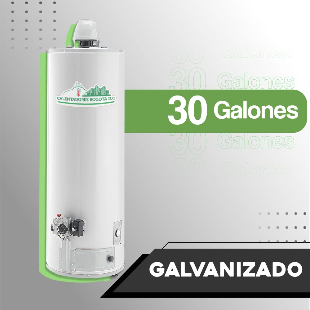 Calentador de agua a gas de acumulación 30 galones / 114 Litros